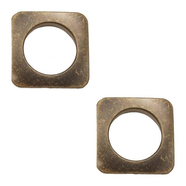 Ilhós para Cortina Quadrado 40mm Ouro Velho - 25 Pares