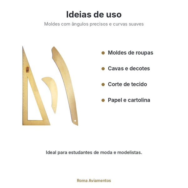 Kit Réguas de Modelagem em MDF - ideias de uso