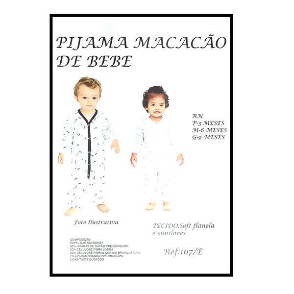Molde para Pijama Macacão de Bebê - N°107/E Molde para Pijama Macacão de Bebê - N°107/E
