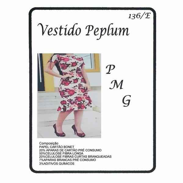 Molde Nº 136/E vestido peplum  tam. P, M, e G  - 34879