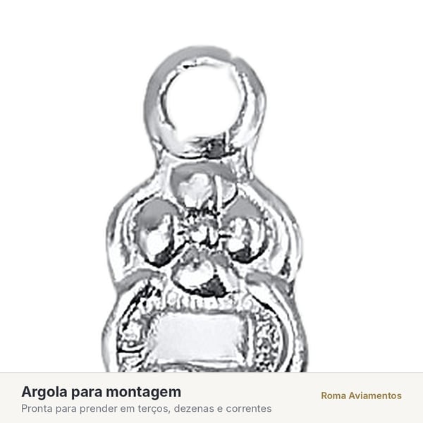 Argola do crucifixo níquel para montagem de terços e correntes
