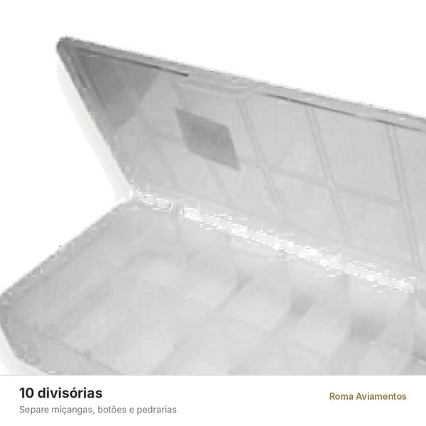Caixa Organizadora Organiza Tudo Pequena 10 Divisórias Nitron - detalhe