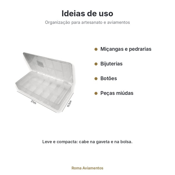 Caixa Organizadora Organiza Tudo Pequena 10 Divisórias Nitron - ideias de uso