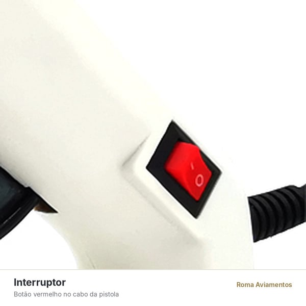 Interruptor no cabo da pistola de cola quente 80W