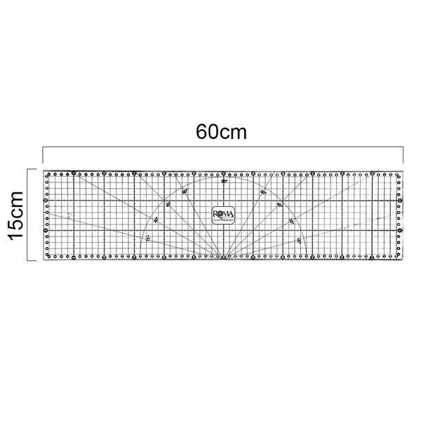 Régua acrílica milimetrada - 60 x 15cm - 031262