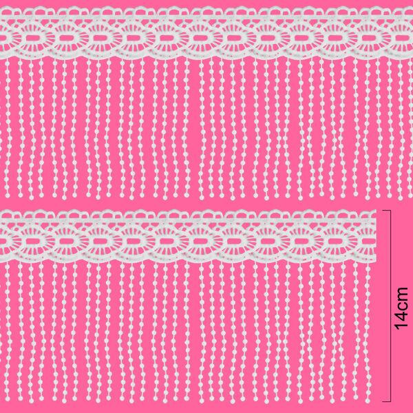 Guipir Poliester RO.50019  Branco 14cm x 13,7m