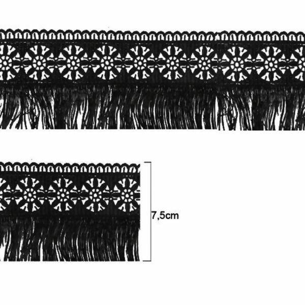 Guipir 100% micro fibra. RO.60047 preto com 13,7 mts - 23438