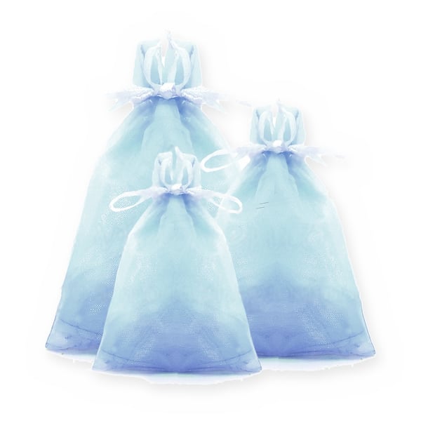 Saco de Organza Azul BB 006 para Lembrancinhas - Pacote com 100 Unidades - RO.119143