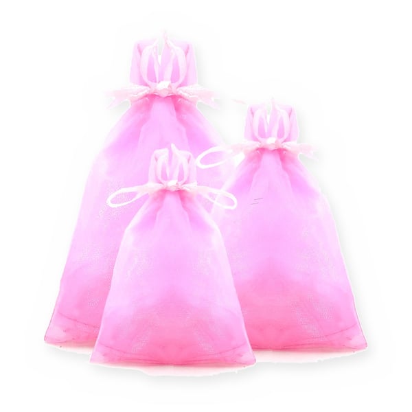 Saco de Organza Rosa BB 080 para Lembrancinhas - Pacote com 10 Unidades - ROFR.119143