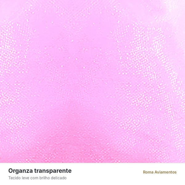 Saco de Organza Rosa BB 080 10 unidades - tecido organza