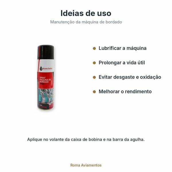 Spray Lubrificante para Máquina de Bordado SP60 300ml - como usar na manutenção
