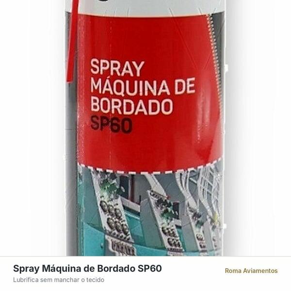 Spray Lubrificante para Máquina de Bordado SP60 300ml - rótulo