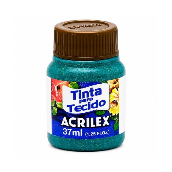 tinta-tecido-glitter-37ml-acrilex-verde