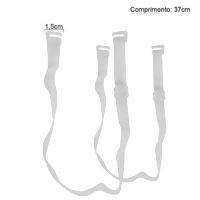 Alça de Silicone para Sutiã 10mm Transparente com Fecho de Metal