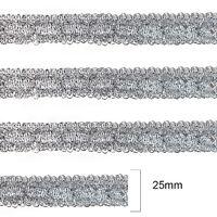 Galão metálico 37 - c/25mm x 20m - Prata - 35070
