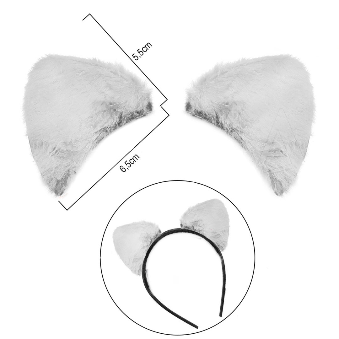 tiara-orelha-de-gato-pelucia  Tiara orelha de gatinho, Tiara