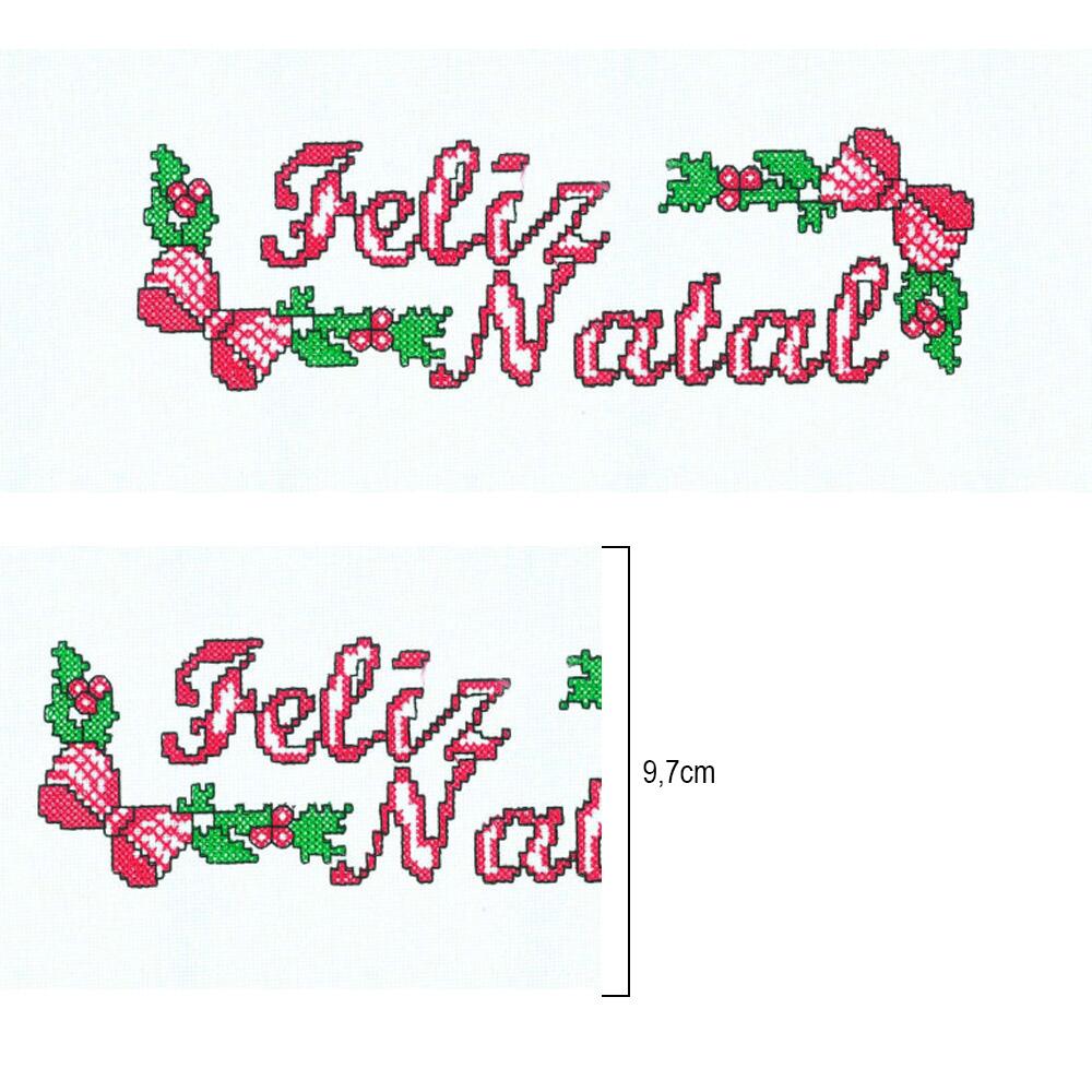 Faixa ponto cruz - pacote com 1 unidade - Feliz Natal - 4139 - 058869 Faixa ponto cruz - pacote com 1 unidade - Feliz Natal - 4139 - 058869