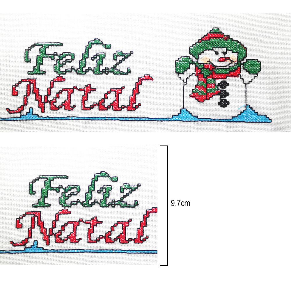 Faixa ponto cruz - pacote com 1 unidade - Feliz Natal - 3128 - 058870 Faixa ponto cruz - pacote com 1 unidade - Feliz Natal - 3128 - 058870