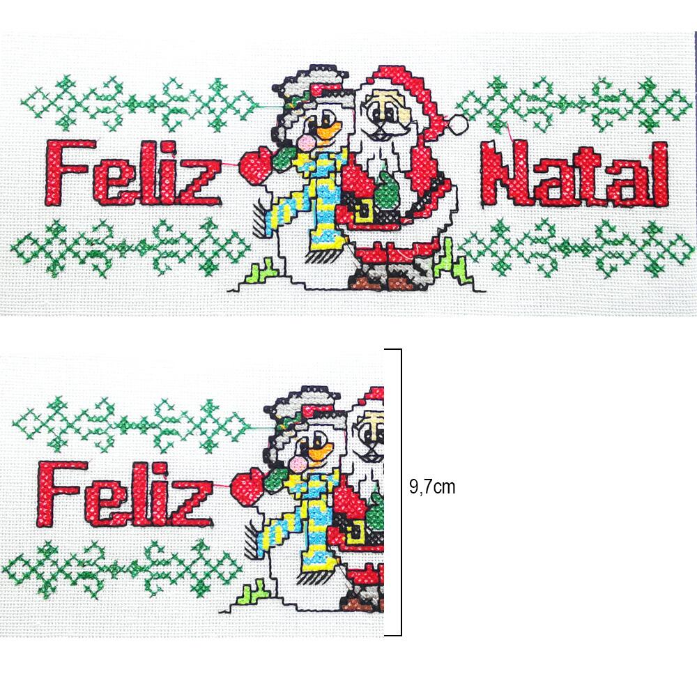Faixa ponto cruz - pacote com 1 unidade - Feliz Natal - 4042 - 058866 Faixa ponto cruz - pacote com 1 unidade - Feliz Natal - 4042 - 058866