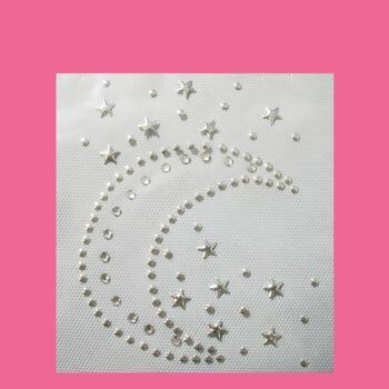 Strass termocolante lua c/ estrelas  2307 120mm X 95mm c/5 unidades - 5007 