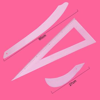 Kit costura c/3 reguas acrilicas Transparente - 7278