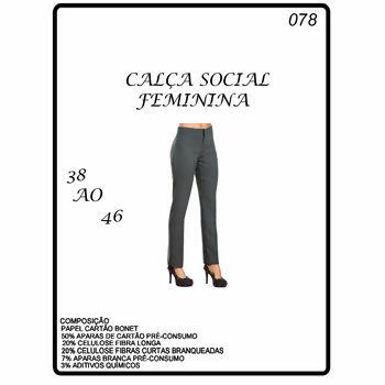 Molde Nº 78 calça social feminina P, M e G - 040387