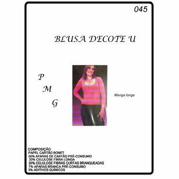 Molde Nº 45 blusa decote U - P, M e G - 7621