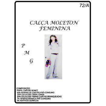 Molde Nº 72/A calça moleton feminino P, M e G - 7623