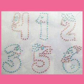 Strass termo numeros  2598 pct. com 5un. - 7875 
