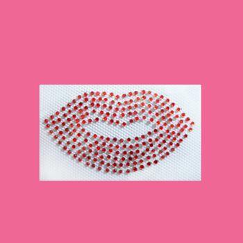 Strass termo boca 7,1cm X 4cm embalagem c/5 unidades 2588 - 7877 