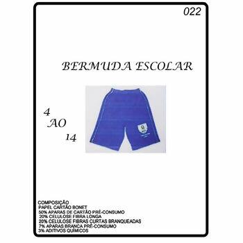 Molde para bermuda escolar tam. 4 ao 14 Nº 022 - 8827 