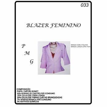 Molde para blazer feminino rosa - N°033 - P, M e G - 8276
