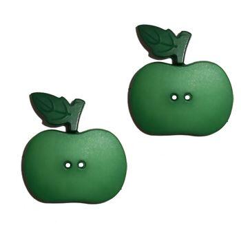 Botão maçã verde fosco 31mm pacote c/2 unidades - 7495