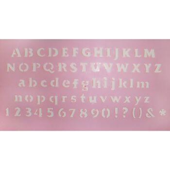 Stencil alfabeto Tam. desenho 19cm X 8cm - 4475