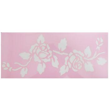 Stencil desenho - Rosas 1 / floral 28,8cm X 12cm 6239
