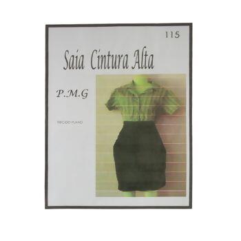 Molde para Saia cintura alta  P M G  N.115 - 12243 