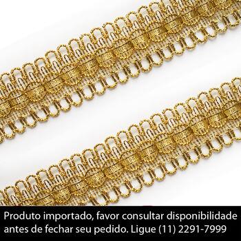 Cordão trançado pct. com 20m X 2,6cm dourado - 1015