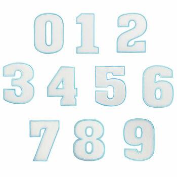 Etiqueta termo números pct. com 6 números iguais Bco/Azul - 10404