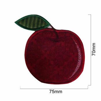 Aplique termo colante 144  Maçã com uma folha -  12519