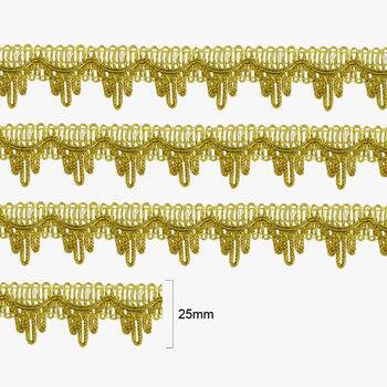 Cordão trançado dourado 1027 pacote com 20 metros - 12971