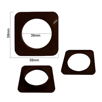 ilhós para cortina quadrado 40mm com 100 Pares Imbuia