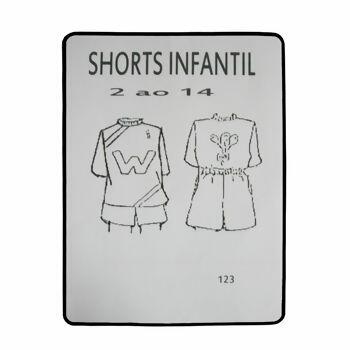 Molde Nº123 Shorts infantil Tam. 2 ao 14  -  14560