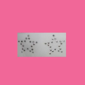 Strass termo estrela 045 prata - pct. com 5 un. Tam. 2cm X 2cm - 14919