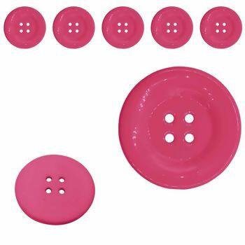 Botão 4 furos - 50 unidades - Pink - 6057