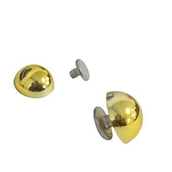 Botão com rebite 9487/16  dourado 10mm pct. com 50 unidades - 15232