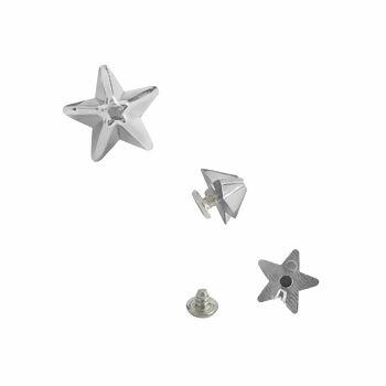 Estrela com rebite 9485 cromado altura. 6mm pct. com 50 un. - 15238