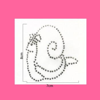 Strass termo caracol prata 2389 pct. com 5un. - 17036