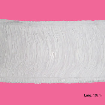 Franja pct. com 10m X 10cm 7750 Branca - 17690