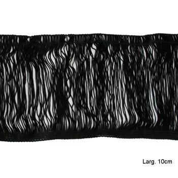 Franja pct. com 10m X 10cm 7750 Preta - 17691
