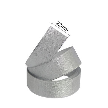 Fita metalizada 1300/22mm X 10m Prata 01  SN - 18066
